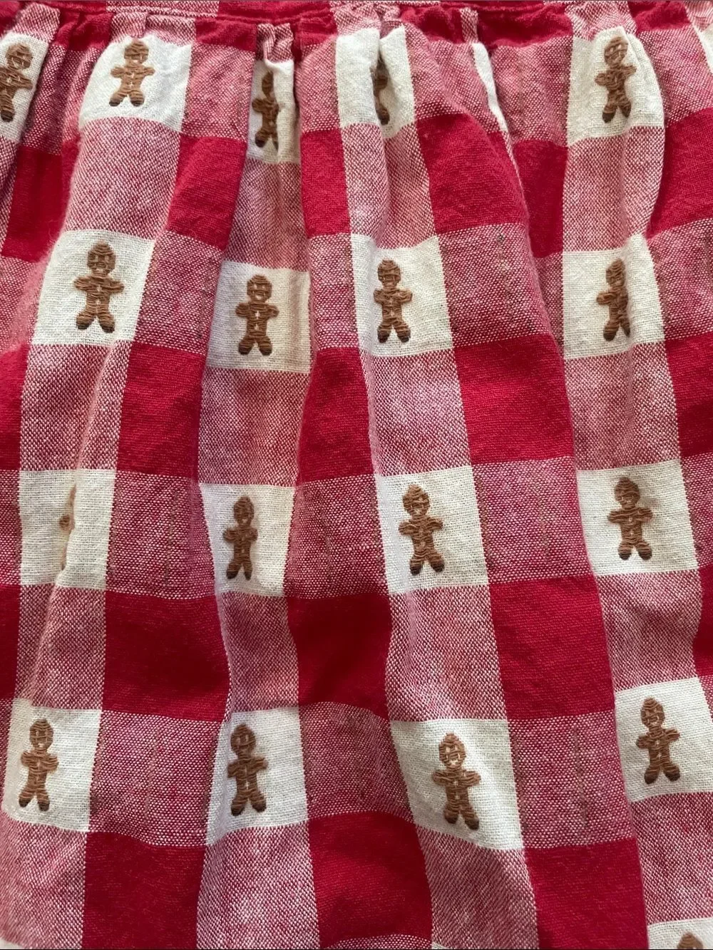 Country Ragz By Vernie Merritt Red White Gingham Gingerbread Man Dress Girl Sz 7